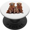 Golden Retriever Puppy Lover PS Golden Retriever Puppy Family Sketch Disegno Art. PopSockets PopGrip Adesivo