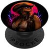 Western Sunset Cowgirl Co. Women Mom Gir Retro Cowgirl Western Desert Tramonto Country Girl Grafica PopSockets PopGrip Adesivo