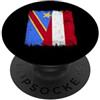 DR Congo Austria Heritage Flags Bandiera della Repubblica Democratica del Congo Austria | Radici Austriache Congol PopSockets PopGrip Adesivo