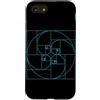 Fibonacci Golden Ratio Geometry Mathemat Custodia per iPhone SE (2020) / 7/8 Matematica della geometria a spirale del cerchio della sezione aurea di Fibonacci