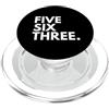 Area Code Tees FIVE SIX THREE Prefisso 563 Davenport IA Iowa Stati Uniti d'America PopSockets PopGrip per MagSafe
