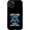 Alpha Wolf Meme Custodia per iPhone 11 Pro Micropene Divertente Uomini Inappropriati Rude Wolf Peinlich