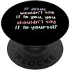 Uplifting Christian Apparel for Self-Con Jesus Cares Self-Care Citazioni ispiratrici Spirito cristiano PopSockets PopGrip Adesivo