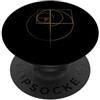Fibonacci Golden Ratio Geometry Mathemat Matematica matematica geometria circolare rapporto aureo di Fibonacci PopSockets PopGrip Adesivo