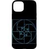 Fibonacci Golden Ratio Geometry Mathemat Custodia per iPhone 15 Plus Matematica della geometria a spirale del cerchio della sezione aurea di Fibonacci