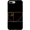Fibonacci Golden Ratio Geometry Mathemat Custodia per iPhone 7 Plus/8 Plus Fibonacci Golden Ratio Geometria Amante Matematica Matematica Amante