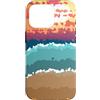 Sunset Beach Abstract Wave Sand Abstract Custodia per iPhone 16 Pro Spiaggia astratta mare e onde di sabbia Surf Tramonto Crystal Art