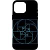 Fibonacci Golden Ratio Geometry Mathemat Custodia per iPhone 16 Pro Max Matematica della geometria a spirale del cerchio della sezione aurea di Fibonacci