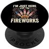 Fireworks Festive Fun for July 4th Celeb Solo qui per il divertimento del 4 luglio dei fuochi d'artificio PopSockets PopGrip Adesivo