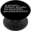 Poetry in Text Designs La poesia parla dal cuore per gli amanti dei versi e dello stile PopSockets PopGrip Adesivo