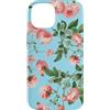 Mint Violet Designs Custodia per iPhone 14 Vintage Rosa Rosa Rose Su Un Uovo Di Robin Sfondo Blu