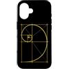 Fibonacci Golden Ratio Geometry Mathemat Custodia per iPhone 16 Matematica Matematica Geometria Spirale Dorata Sequenza Fibonacci