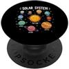 Solar System Astronomy Space Science Pla Sistema Solare Astronomia Galassia Spazio Pianeta Amante Ragazzi Bambini PopSockets PopGrip Adesivo
