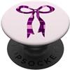 Angela Dow Designs Fiocco scozzese rosa, fiocco singolo piccolo, donne e ragazze, coquette PopSockets PopGrip Adesivo