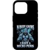 Alpha Wolf Meme Custodia per iPhone 16 Pro Micropene Divertente Uomini Inappropriati Rude Wolf Peinlich