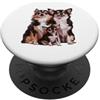 Chihuahua Puppy Lover PS Chihuahua Cucciolo Famiglia Schizzo Disegno Art. PopSockets PopGrip Adesivo