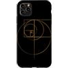 Fibonacci Golden Ratio Geometry Mathemat Custodia per iPhone 11 Pro Max Matematica matematica geometria circolare rapporto aureo di Fibonacci