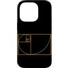 Fibonacci Golden Ratio Geometry Mathemat Custodia per iPhone 14 Pro Fibonacci Golden Ratio Geometria Amante Matematica Matematica Amante