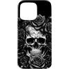 Skulls and Roses Metal Rock Gothic Metal Custodia per iPhone 15 Pro Max Scheletro Metalhead Teschi e Rose Metal Rock