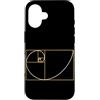 Fibonacci Golden Ratio Geometry Mathemat Custodia per iPhone 16 Fibonacci Golden Ratio Geometria Amante Matematica Matematica Amante