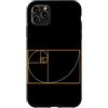 Fibonacci Golden Ratio Geometry Mathemat Custodia per iPhone 11 Pro Max Fibonacci Golden Ratio Geometria Amante Matematica Matematica Amante