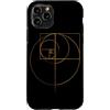 Fibonacci Golden Ratio Geometry Mathemat Custodia per iPhone 11 Pro Matematica matematica geometria circolare rapporto aureo di Fibonacci