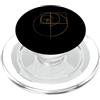 Fibonacci Golden Ratio Geometry Mathemat Matematica matematica geometria circolare rapporto aureo di Fibonacci PopSockets PopGrip per MagSafe
