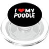 Poodle Dog Apparel for Men Women Boys Ki I Love My Poodle - Cuore - Cute Dog Dad Mom PopSockets PopGrip per MagSafe