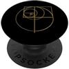 Fibonacci Golden Ratio Geometry Mathemat Matematica matematica geometria circolare rapporto aureo di Fibonacci PopSockets PopGrip Adesivo