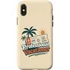 Vacation Beach Days Custodia per iPhone X/XS Vacanziere professionista Viaggio Spiaggia Palme Sole
