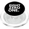 Area Code Tees EIGHT ZERO ONE Codice area 801 Salt Lake City Utah Stati Uniti d'America PopSockets PopGrip per MagSafe