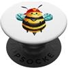 DJFoerster Design apicoltore laborioso,ape, miele, vigili del fuoco, Bee Hero PopSockets PopGrip Adesivo