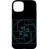 Fibonacci Golden Ratio Geometry Mathemat Custodia per iPhone 15 Plus Matematica della geometria a spirale del cerchio della sezione aurea di Fibonacci