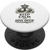 Apnea Apneista Apnea subacqueo snorkelis Keep Calm and Deep Dive Apnea Atleti Scuba PopSockets PopGrip Adesivo