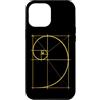 Fibonacci Golden Ratio Geometry Mathemat Custodia per iPhone 12 Pro Max Matematica Matematica Geometria Spirale Dorata Sequenza Fibonacci