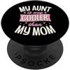 Charming Aesthetic Family Merch for Fabu Mia zia è molto più cool di mia mamma PopSockets PopGrip Adesivo