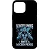 Alpha Wolf Meme Custodia per iPhone 16 Pro Max Micropene Divertente Uomini Inappropriati Rude Wolf Peinlich