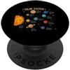 Solar System Astronomy Space Science Pla Sistema Solare Pianeta Amante Astronomia Galassia Scienza Spaziale PopSockets PopGrip Adesivo