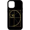 Fibonacci Golden Ratio Geometry Mathemat Custodia per iPhone 12/12 Pro Matematica Matematica Geometria Spirale Dorata Sequenza Fibonacci
