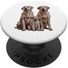 Labrador Retriever Puppy Lover PS Labrador Retriever Cucciolo Famiglia Sketch Disegno Art. PopSockets PopGrip Adesivo
