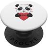 panda China animal zoo bear Himalayan ba Panda Bear con grande cuore AMORE PopSockets PopGrip Adesivo