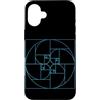Fibonacci Golden Ratio Geometry Mathemat Custodia per iPhone 16 Plus Matematica della geometria a spirale del cerchio della sezione aurea di Fibonacci