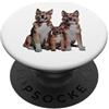 Kangal Puppy Lover PS Schizzo e disegno della famiglia dei cuccioli di Kangal. PopSockets PopGrip Adesivo