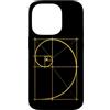 Fibonacci Golden Ratio Geometry Mathemat Custodia per iPhone 14 Pro Matematica Matematica Geometria Spirale Dorata Sequenza Fibonacci