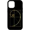 Fibonacci Golden Ratio Geometry Mathemat Custodia per iPhone 12/12 Pro Matematica Matematica Geometria Spirale Dorata Sequenza Fibonacci
