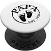 Future Papa Designs PAPA Est 2026 New Dad Baby Impronte PopSockets PopGrip Adesivo