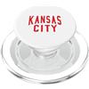 KC Local Apparel Kc Rosso e Nero Kansas City Old School Throwback PopSockets PopGrip per MagSafe