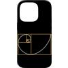 Fibonacci Golden Ratio Geometry Mathemat Custodia per iPhone 14 Pro Fibonacci Golden Ratio Geometria Amante Matematica Matematica Amante
