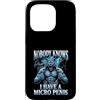 Alpha Wolf Meme Custodia per iPhone 15 Pro Micropene Divertente Uomini Inappropriati Rude Wolf Peinlich