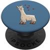 Skizzenmonster Lama Art Dolce lama con cuore | lama alpaca PopSockets PopGrip Adesivo
